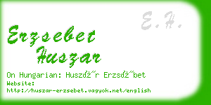 erzsebet huszar business card